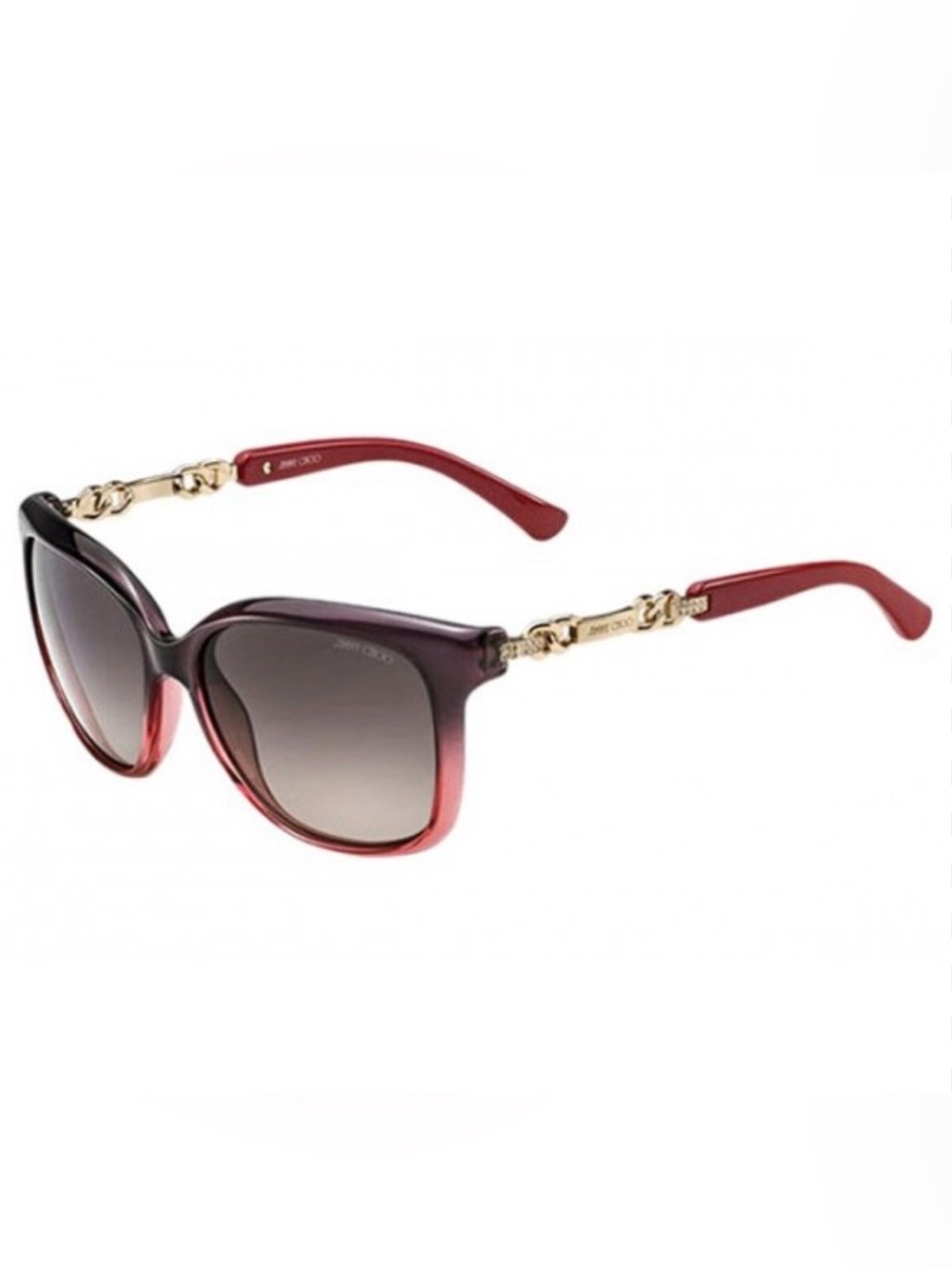 Jimmy Choo Bella/S Sunglasses square gradient red-to-burgundy frame